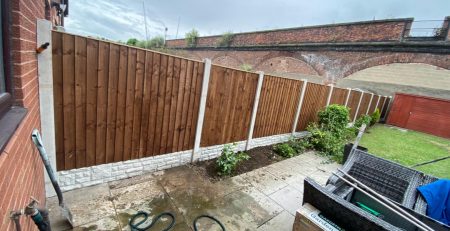 Feather edge fencing
